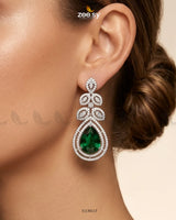 Silver Bella Drop Dangle Earrings Earrings - Zeesy Jewellery Pakistan | Premium Artificial & Imitation Jewellery
