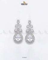 Silver Bella Drop Dangle Earrings Earrings - Zeesy Jewellery Pakistan | Premium Artificial & Imitation Jewellery