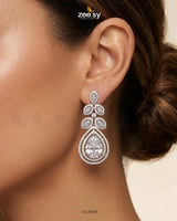 Silver Bella Drop Dangle Earrings Earrings - Zeesy Jewellery Pakistan | Premium Artificial & Imitation Jewellery