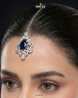 Silver Crystal Pave Necklace Set