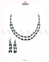 Silver Frost Glimmer Necklace Set - Zeesy.pk