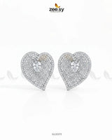 Silver Heart Cluster Pendant Set Pendant - Zeesy Jewellery Pakistan | Premium Artificial & Imitation Jewellery