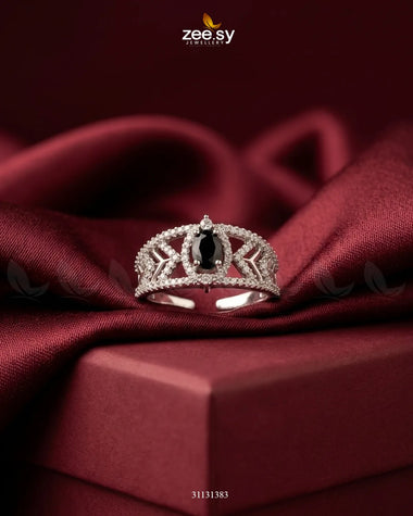 Silver Majestic Oval Stone Ring