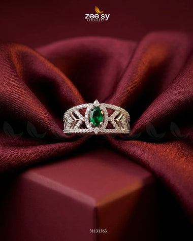Silver Majestic Oval Stone Ring
