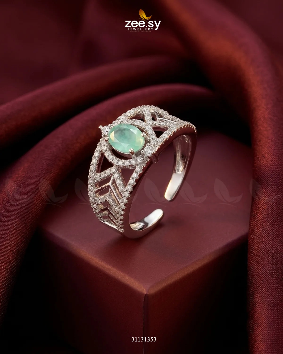 Silver Majestic Oval Stone Ring