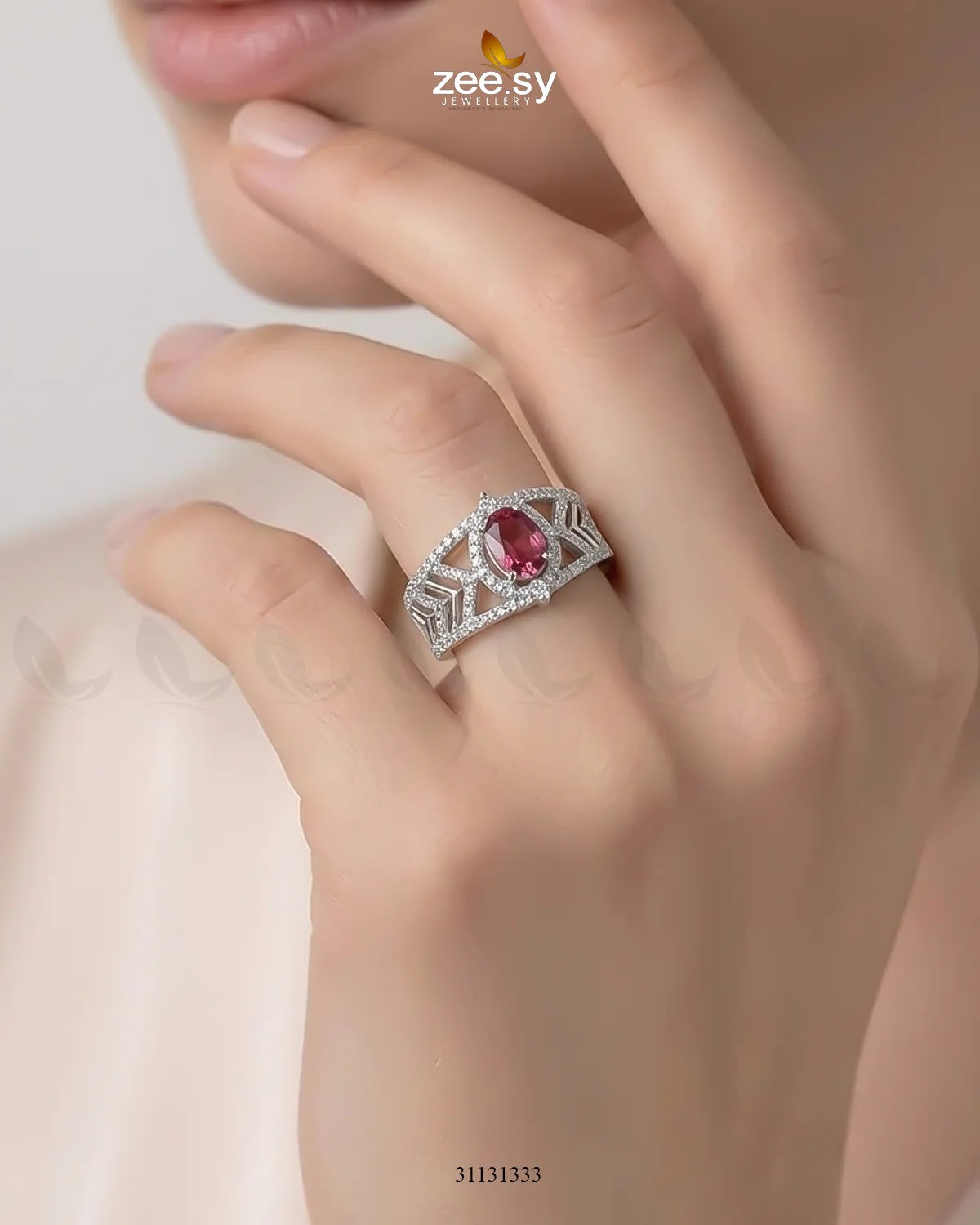 Silver Majestic Oval Stone Ring