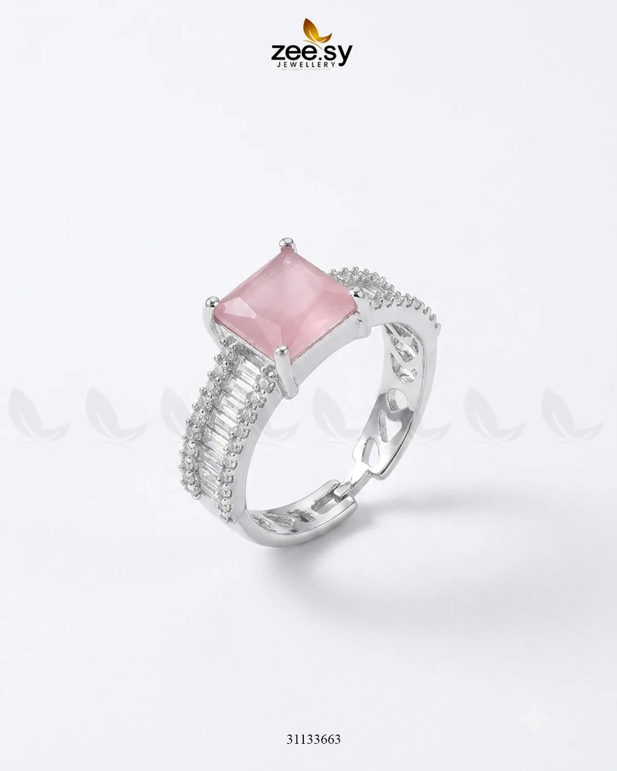 Silver Pretty Bold Stone Ring Finger Ring - Zeesy Jewellery Pakistan | Premium Artificial & Imitation Jewellery