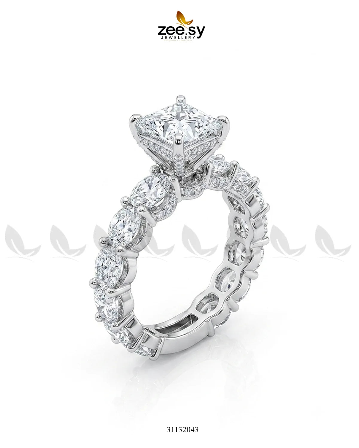 Silver Solitaire Center Stone Ring Finger Ring - Zeesy Jewellery Pakistan | Premium Artificial & Imitation Jewellery