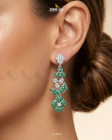 Silver Starburst Gemstone Earrings Earrings - Zeesy Jewellery Pakistan | Premium Artificial & Imitation Jewellery