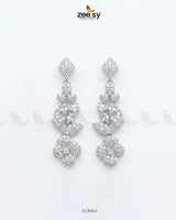 Silver Starburst Gemstone Earrings Earrings - Zeesy Jewellery Pakistan | Premium Artificial & Imitation Jewellery