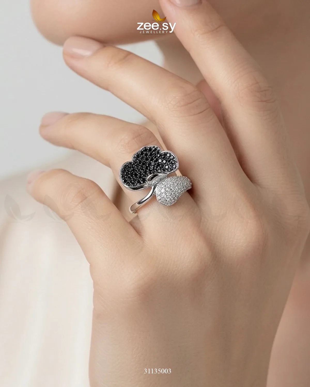 Silver Statement Gemstone Ring