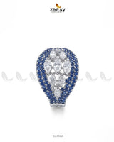 Silver Steorra Cluster Pave Ring