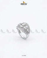 Silver Steorra Cluster Pave Ring