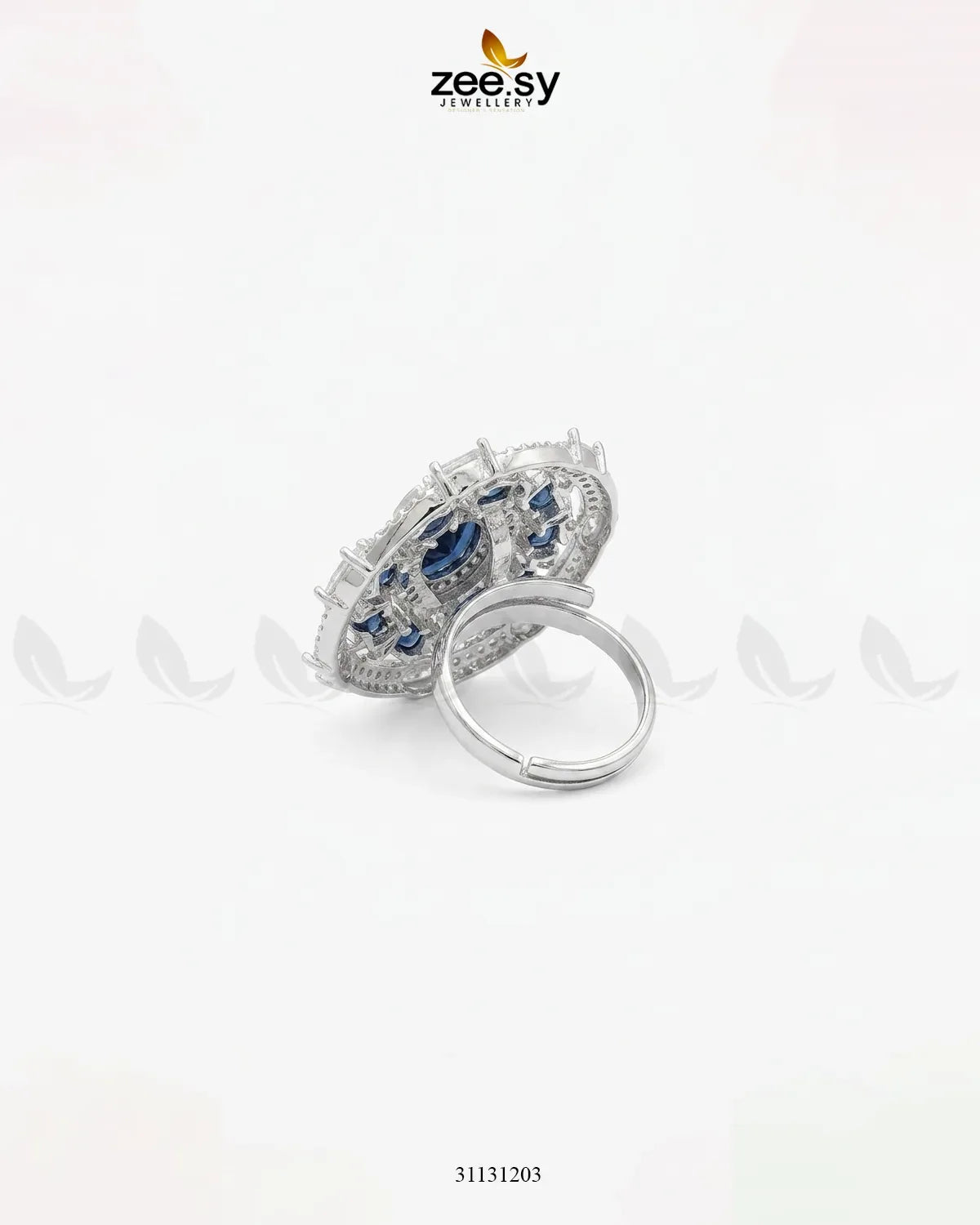 Silver Stunning Circle Crystal Ring Finger Ring - Zeesy Jewellery Pakistan | Premium Artificial & Imitation Jewellery