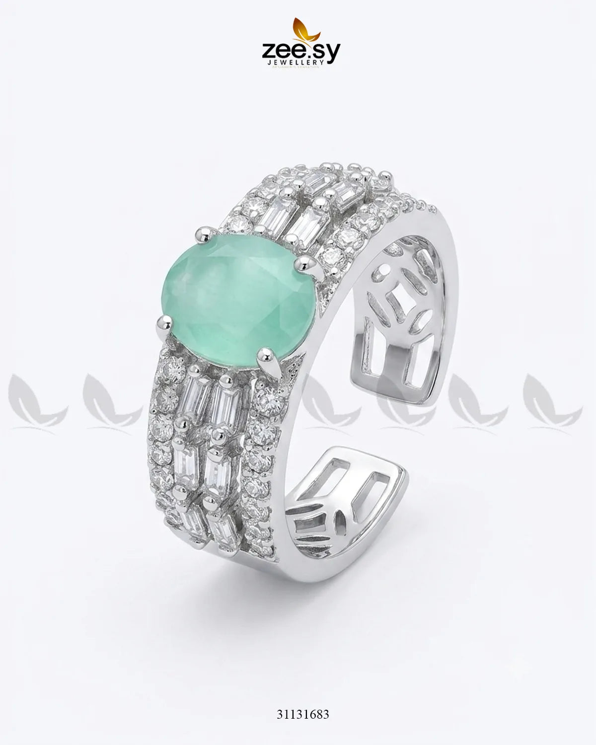 Silver Vintage Uncut Stone Ring Finger Ring - Zeesy Jewellery Pakistan | Premium Artificial & Imitation Jewellery