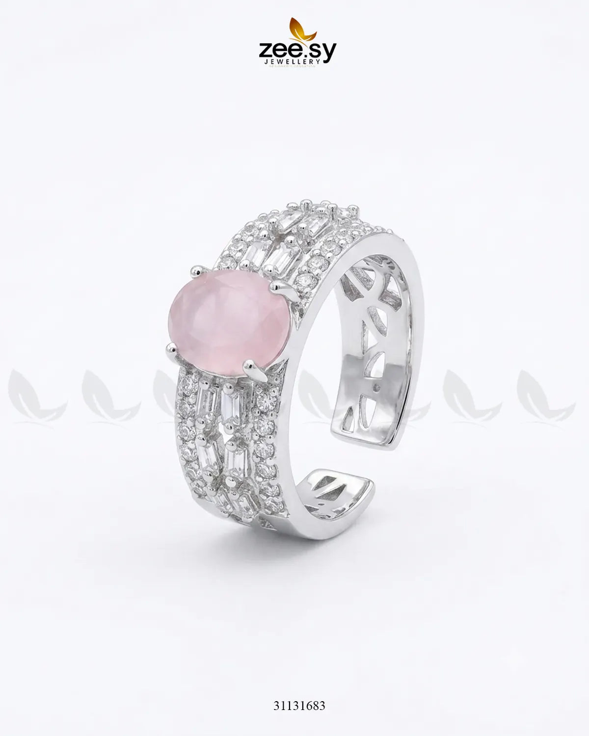Silver Vintage Uncut Stone Ring Finger Ring - Zeesy Jewellery Pakistan | Premium Artificial & Imitation Jewellery