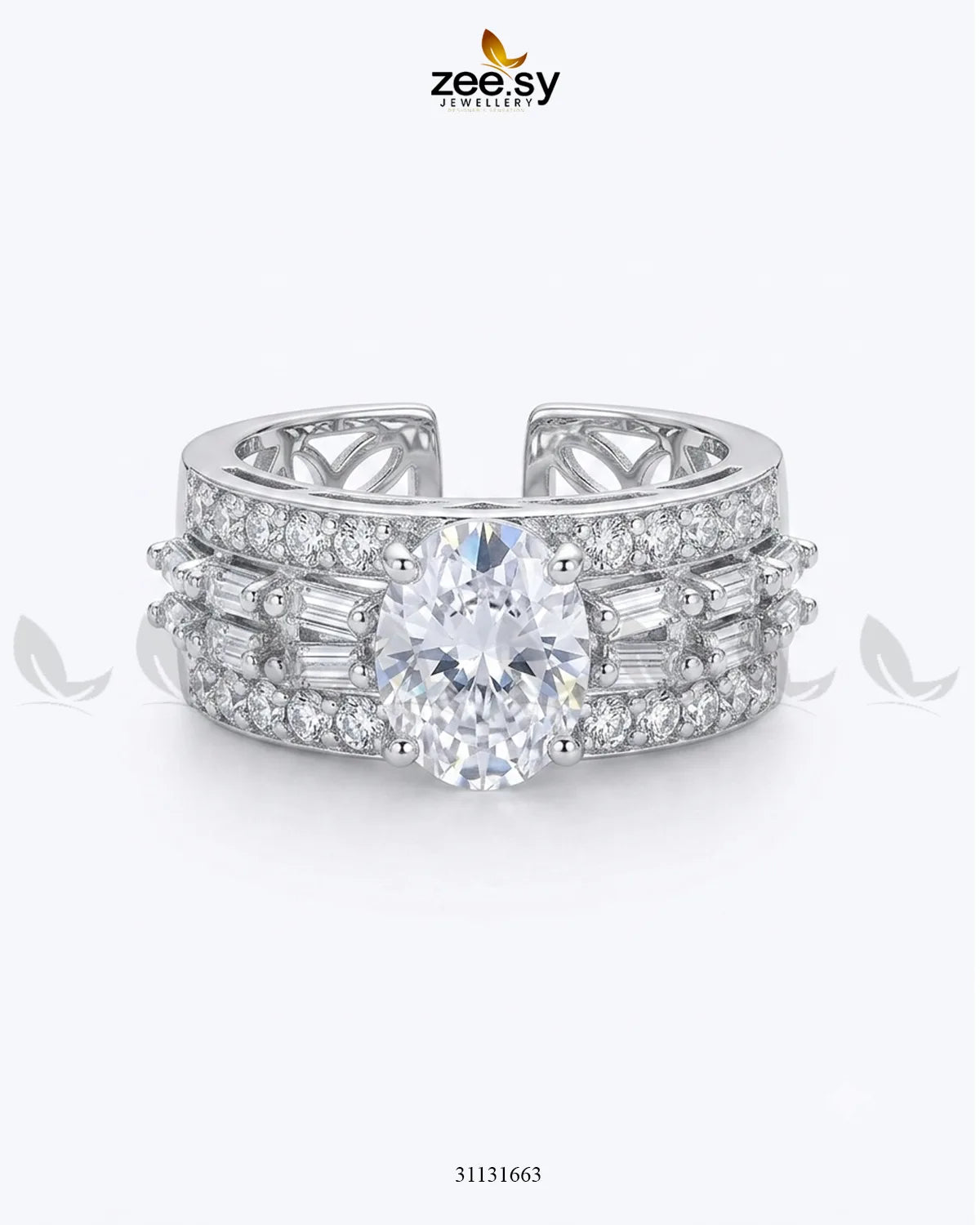 Silver Vintage Uncut Stone Ring Finger Ring - Zeesy Jewellery Pakistan | Premium Artificial & Imitation Jewellery