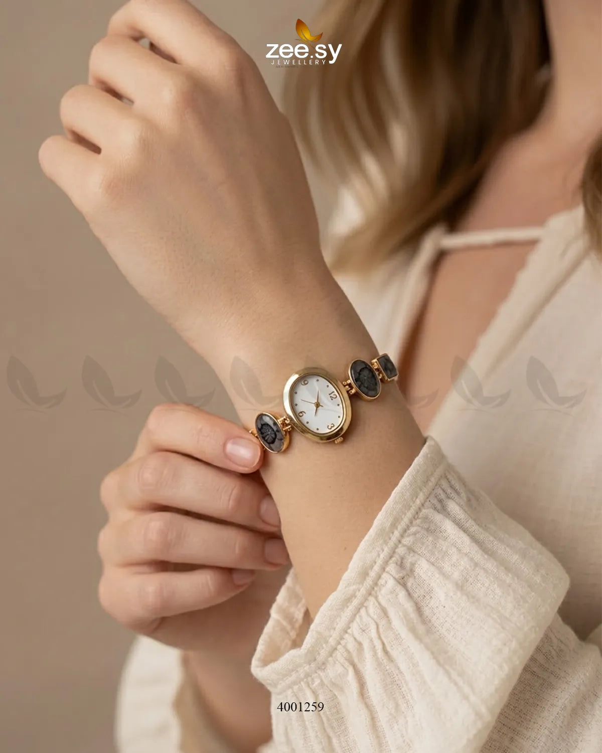 Slate Oval Link Watch Bracelet