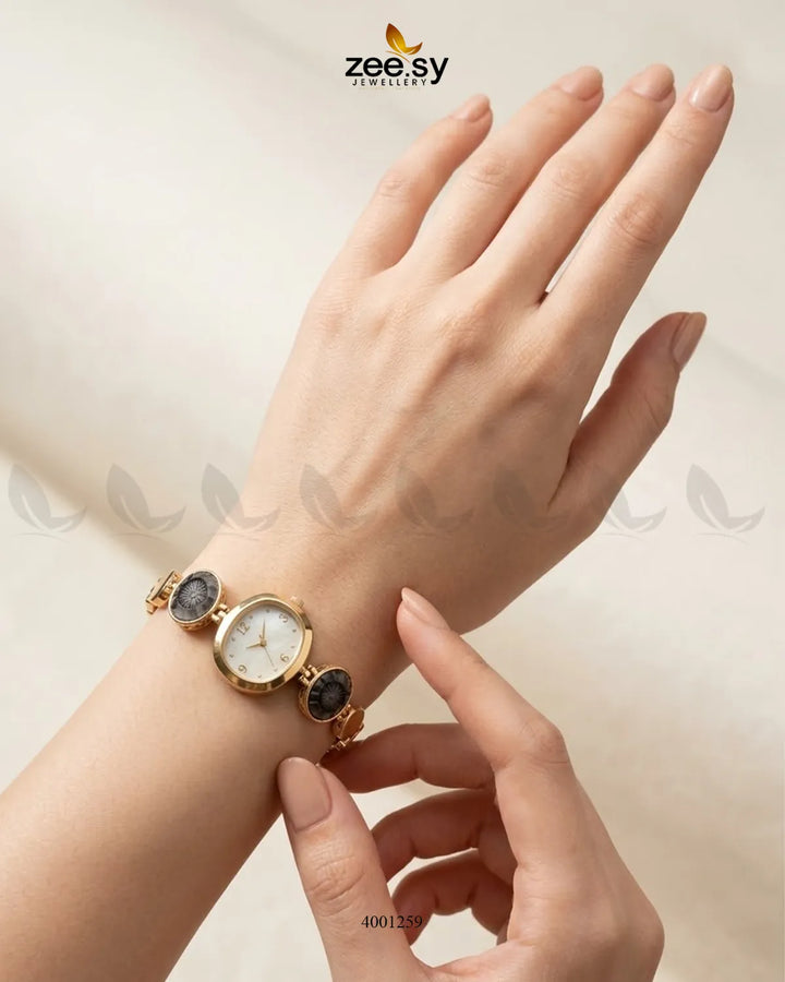 Slate Oval Link Watch Bracelet