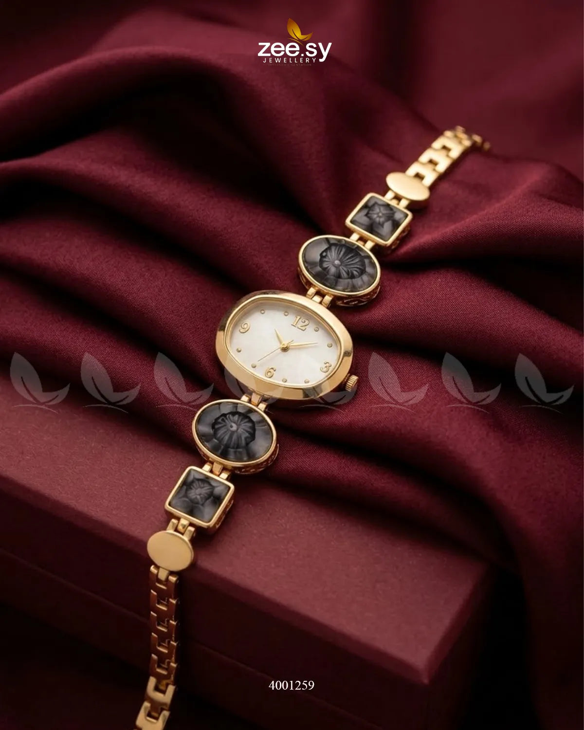 Slate Oval Link Watch Bracelet