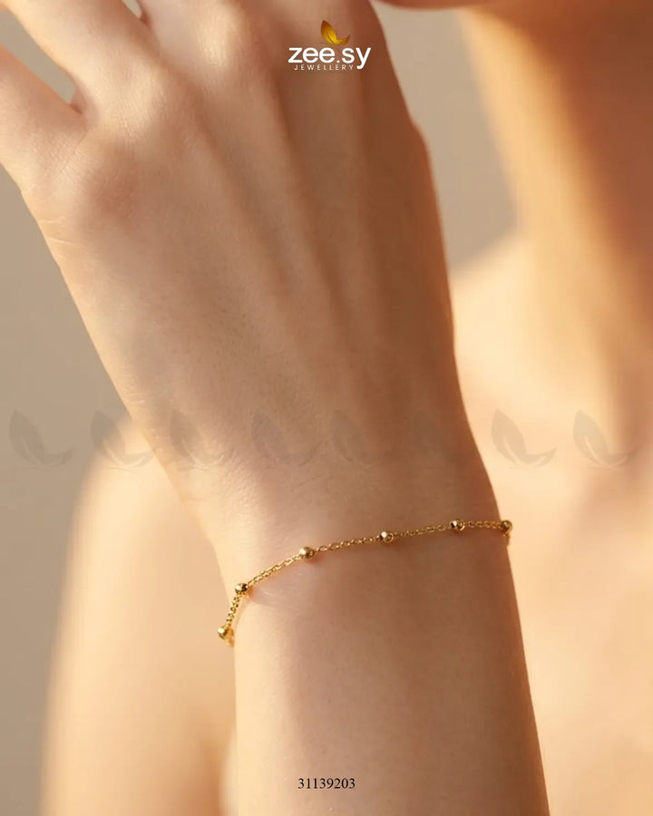 Slim Beaded Chain Bracelet Bracelet - Zeesy Jewellery Pakistan | Premium Artificial & Imitation Jewellery