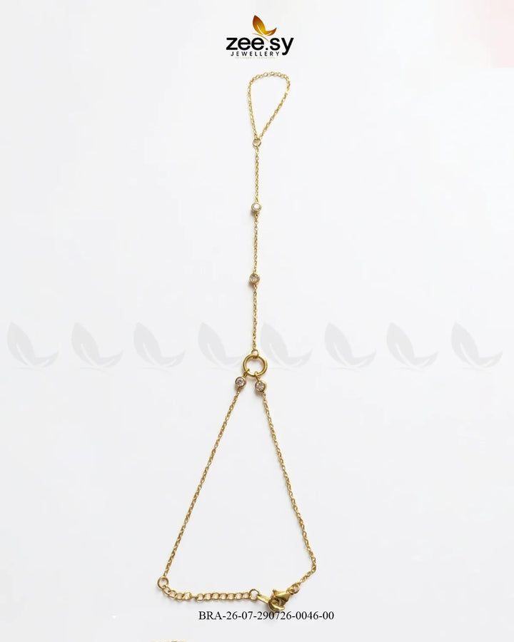 Slim Center Circle Stone Bracelet