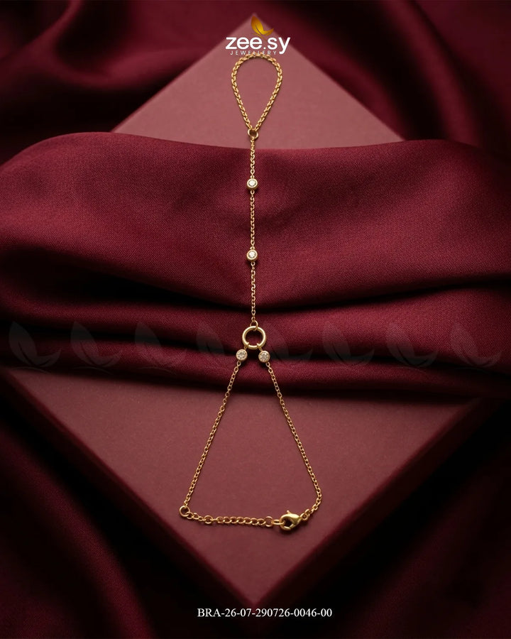 Slim Center Circle Stone Bracelet