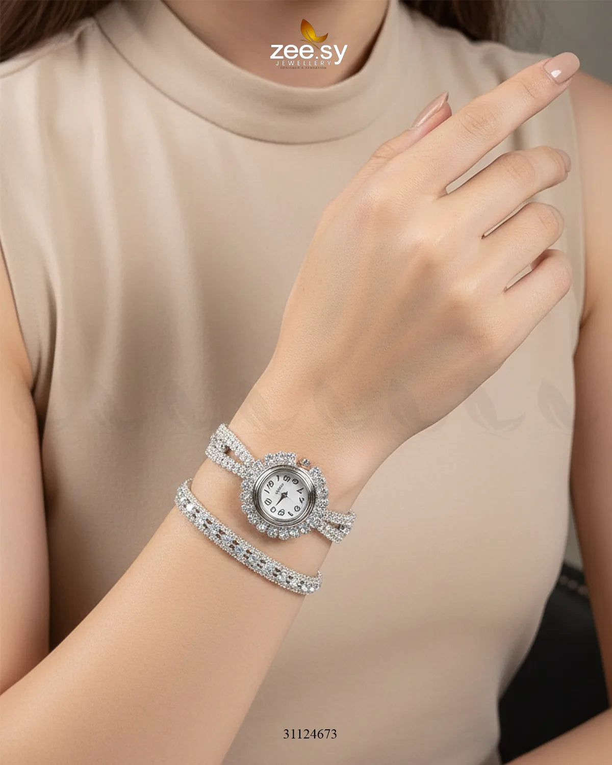Spark Crystal Watch Bracelet - Zeesy Jewellery