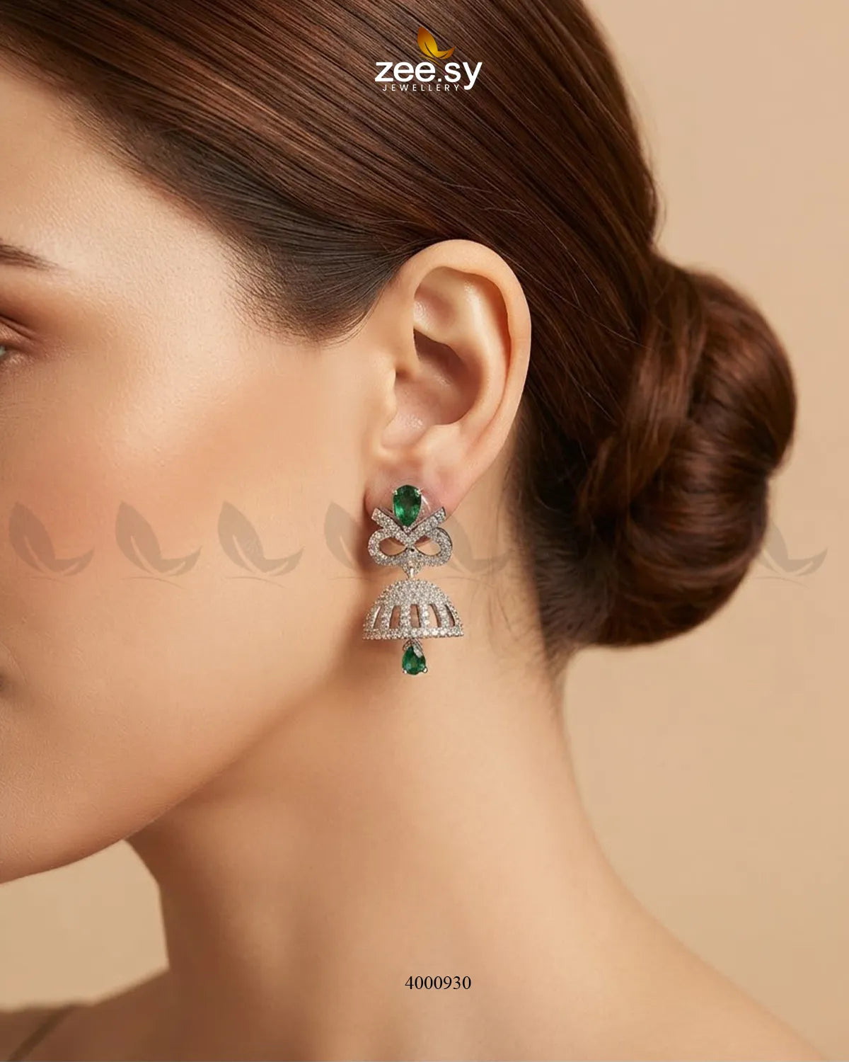 Sparkling Crystal Drop Jhumki Earrings