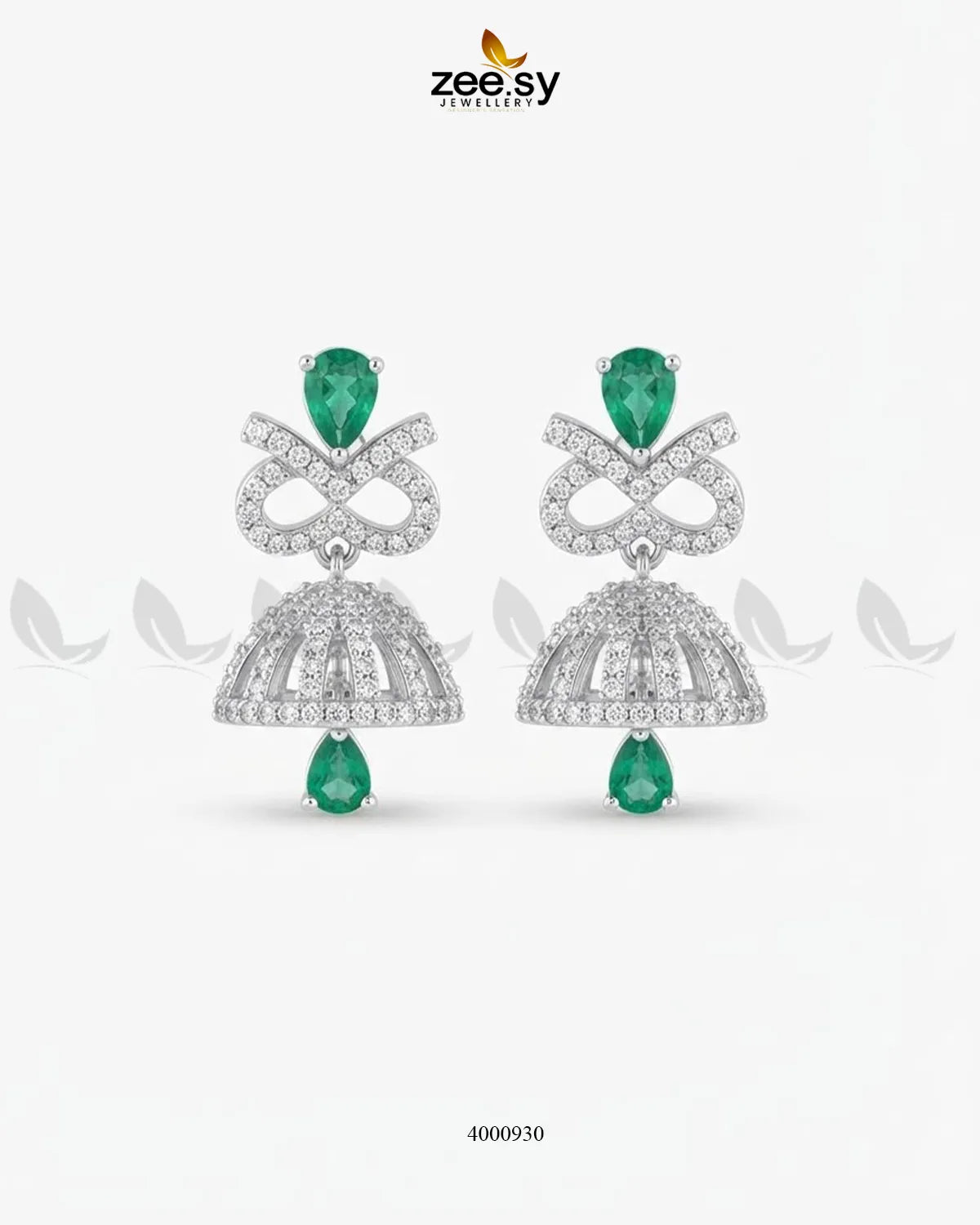 Sparkling Crystal Drop Jhumki Earrings