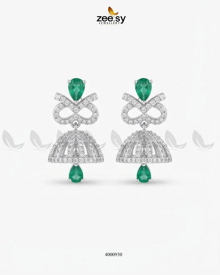 Sparkling Crystal Drop Jhumki Earrings