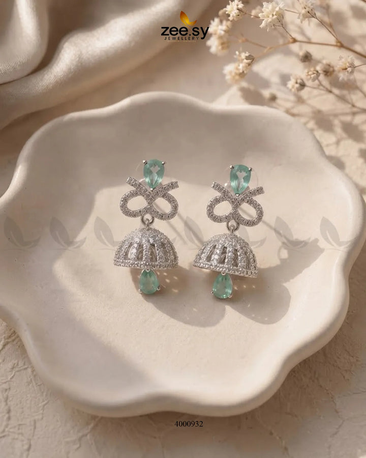 Sparkling Crystal Drop Jhumki Earrings