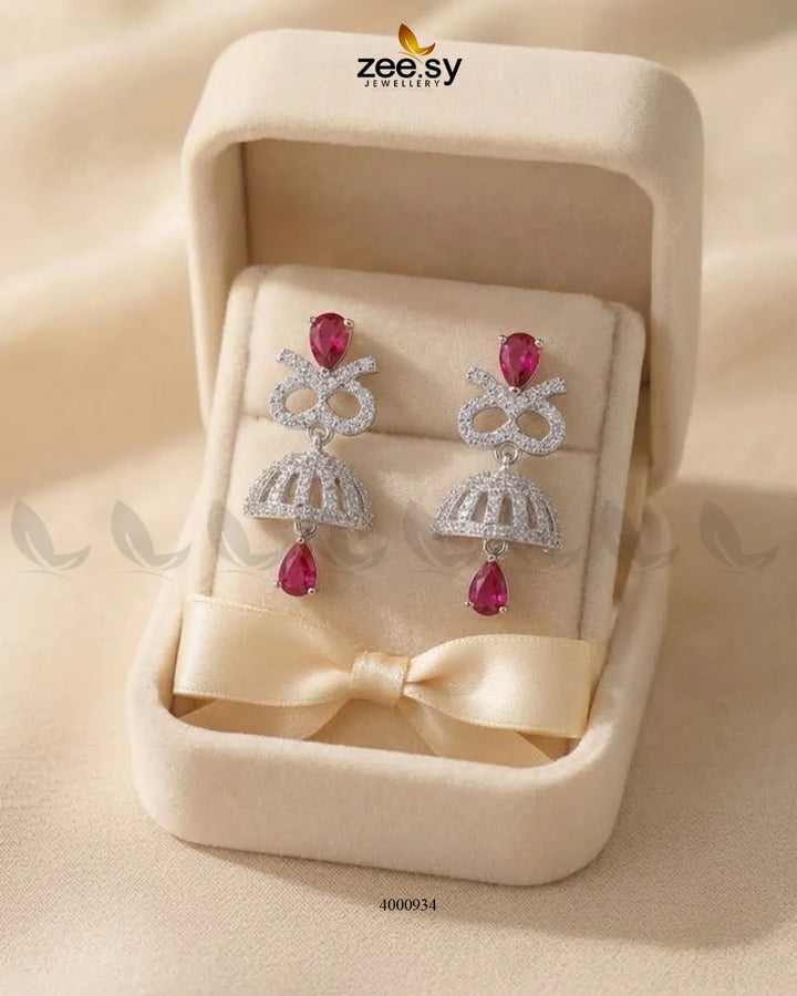 Sparkling Crystal Drop Jhumki Earrings