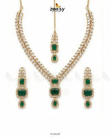 Square Leaf Vine Necklace Set - Zeesy.pk