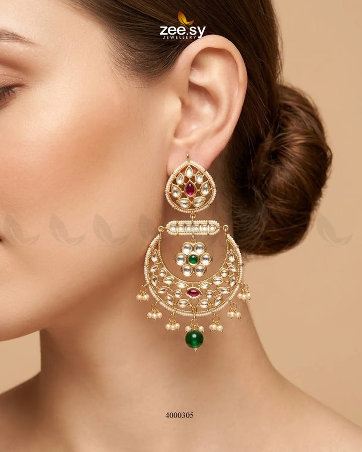 Square Medallion Kundan Choker Set