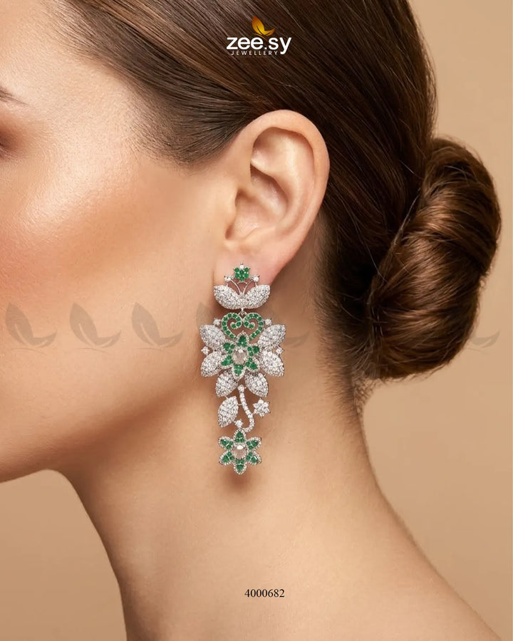 Starlight Floral Pave Necklace Set