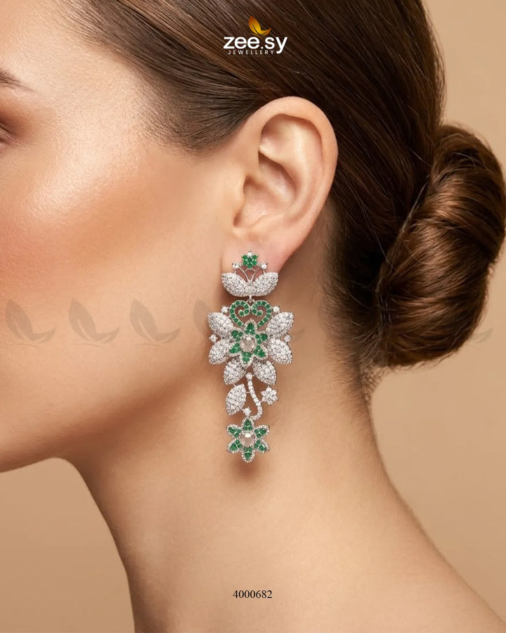 Starlight Floral Pave Necklace Set