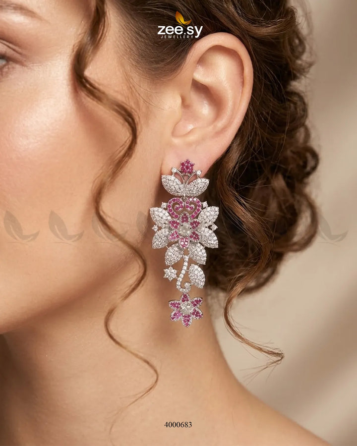 Starlight Floral Pave Necklace Set