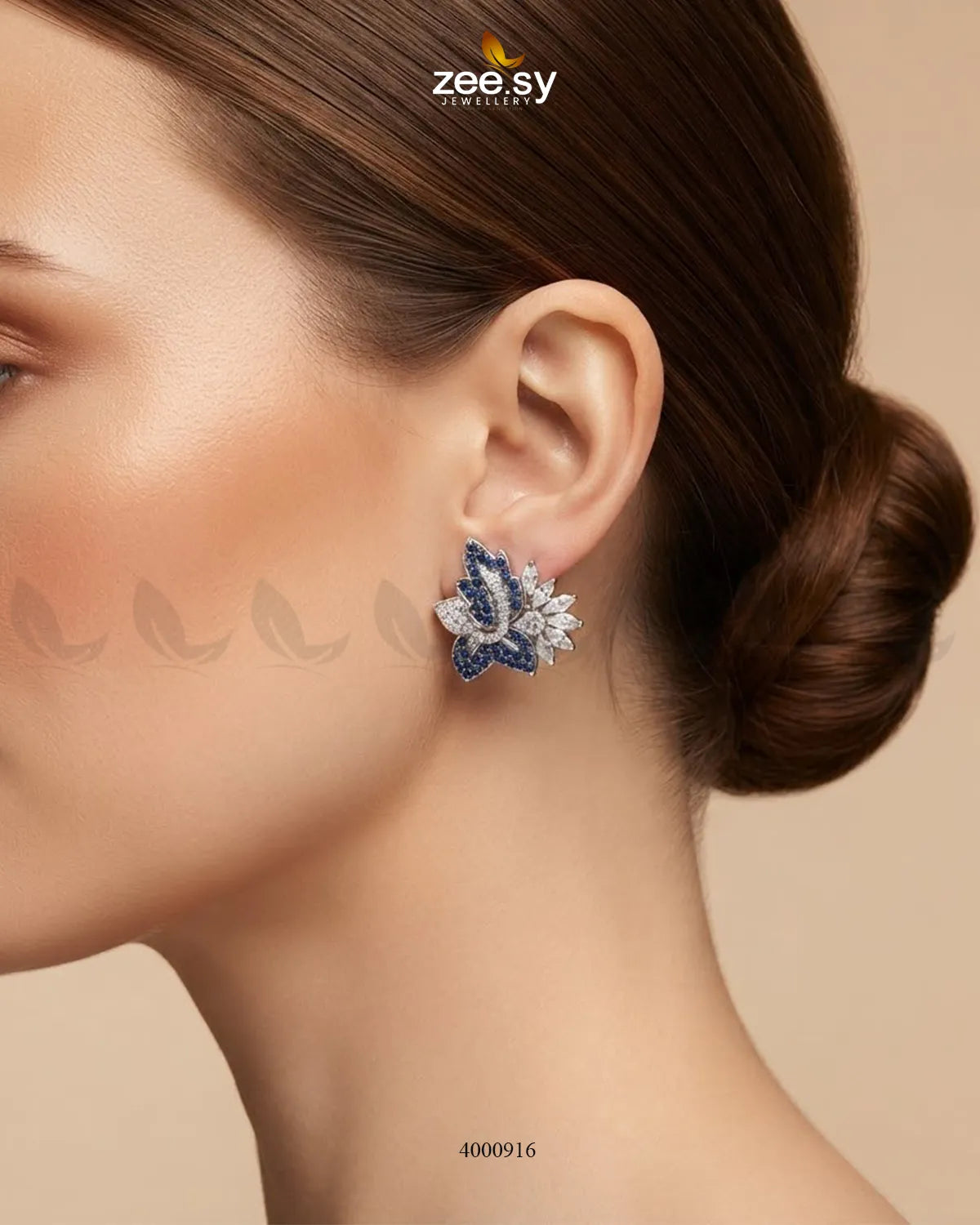 Starlight Floral Zircon Earrings - Silver – Earrings by Zee.Sy Jewellery