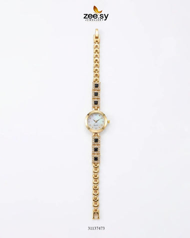 Starlight Beautiful Bracelet Watch Golden Black ACCESSORIES - Zeesy Jewellery Pakistan | Premium Artificial & Imitation Jewellery