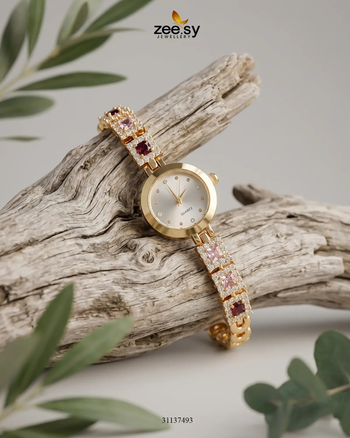 Starlight Beautiful Bracelet Watch Golden Multi ACCESSORIES - Zeesy Jewellery Pakistan | Premium Artificial & Imitation Jewellery