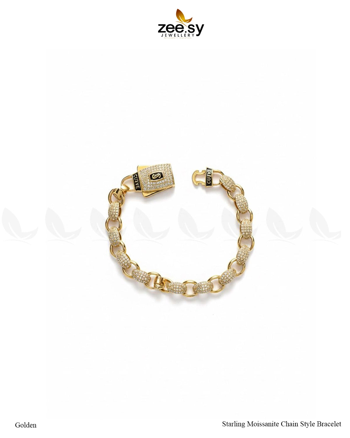 Starling Moissanite Chain Style Bracelet Golden - Zeesy Jewellery