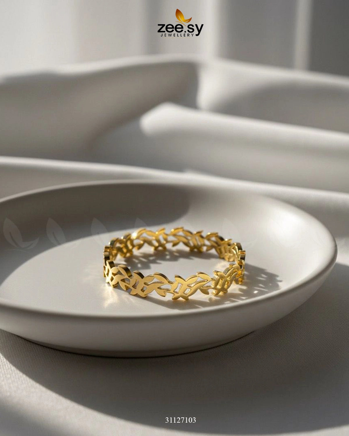 Steeze Leaf Stainless Steel Bracelet - Zeesy Jewellery