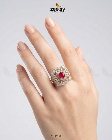Sterling Bold Cocktail Ring Finger Ring - Zeesy Jewellery Pakistan | Premium Artificial & Imitation Jewellery