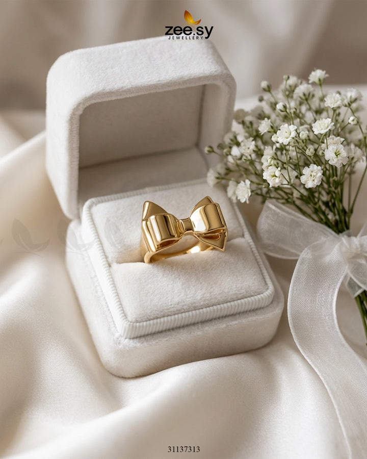Structural Gilded Droplet Open Ring Finger Ring - Zeesy Jewellery Pakistan | Premium Artificial & Imitation Jewellery