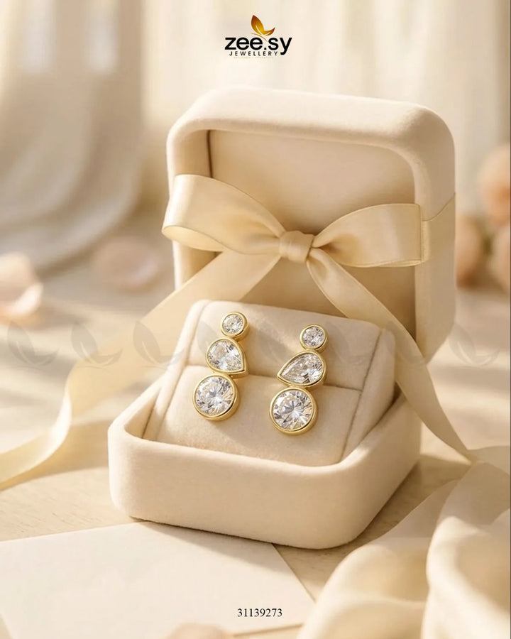 Tatiana Glam Crystal Studs Earrings Earrings - Zeesy Jewellery Pakistan | Premium Artificial & Imitation Jewellery