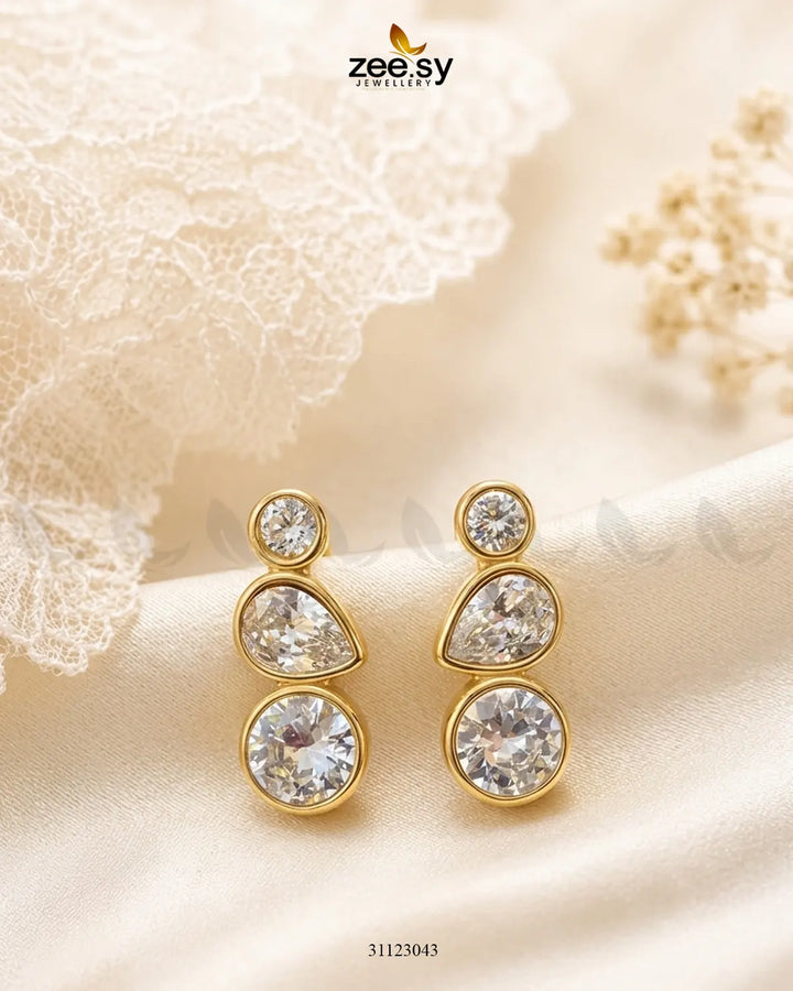 Tatiana Glam Crystal Studs Earrings Earrings - Zeesy Jewellery Pakistan | Premium Artificial & Imitation Jewellery
