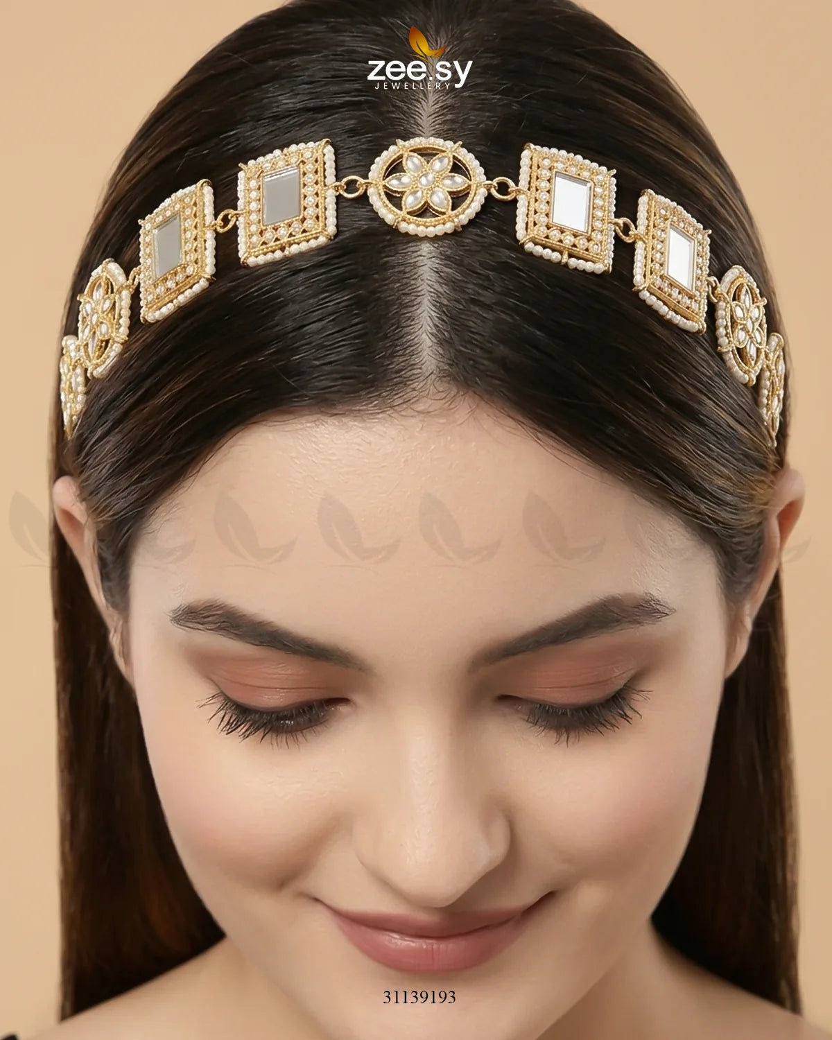 Timeless Mirror Traditional Sheesh Patti MATHA PATI - Zeesy Jewellery Pakistan | Premium Artificial & Imitation Jewellery