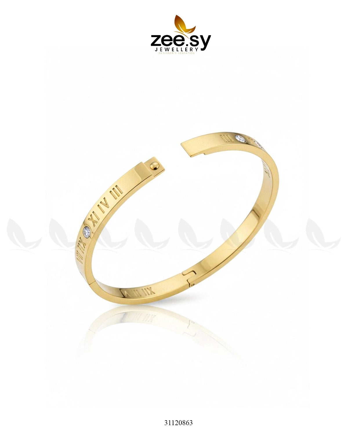 Timeless Roman Numeral Bangle - Zeesy Jewellery