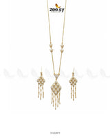 Tonel Oval Gem Wreath Necklace Set - Zeesy Jewellery